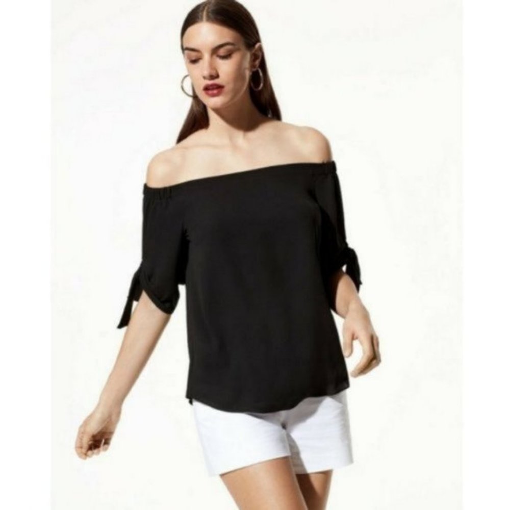Aritzia Babaton Malik Black Off Shoulder Blouse - Picture 1 of 7